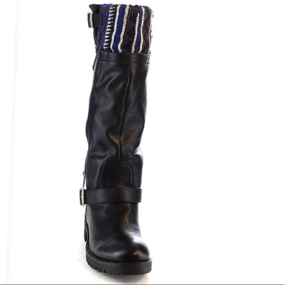 Boots with Aztec Pop print  Mid Calf - Picture 7 of 7